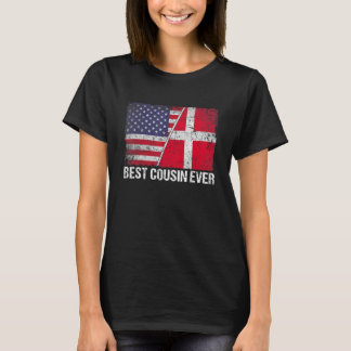 Amerikanische Flagge - Bester Cousin je Fami T-Shirt