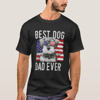 Amerikanische Flagge Bester Hund Vater je Miniatur T-Shirt