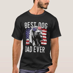 Amerikanische Flagge Bester Hund Vater je Schwarz  T-Shirt