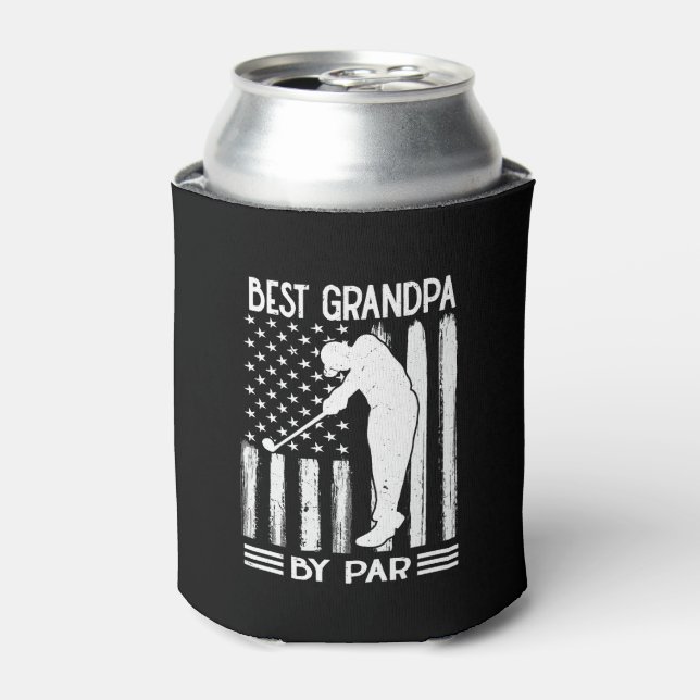 Amerikanische Flagge bester Opa nach Par Dosenkühler (Kanne Vorderseite)