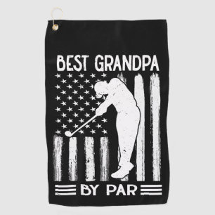 Amerikanische Flagge bester Opa nach Par Golfhandtuch