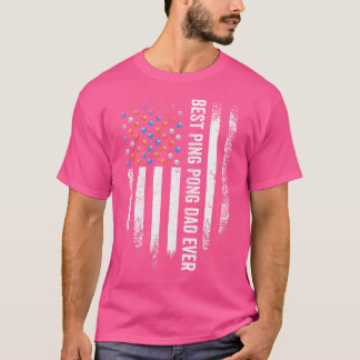 Amerikanische Flagge Bester Ping Pong Vater Aller T-Shirt