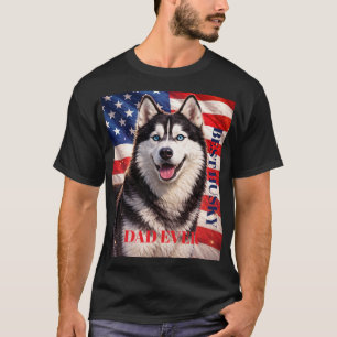 Amerikanische Flagge Bester Vater Aller Zeiten Hus T-Shirt