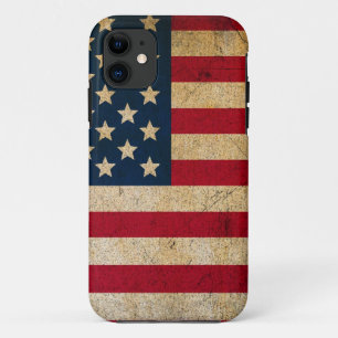Amerikanische Flagge beunruhigter Kasten iPhone 11 Hülle