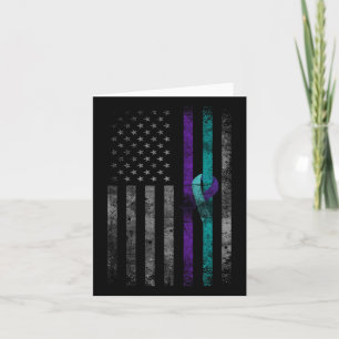 Amerikanische Flagge - Bewusstsein für Selbstmord  Karte