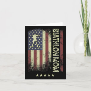 Amerikanische Flagge - Biathlon-Mama 1 Karte