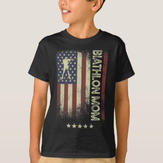 Amerikanische Flagge - Biathlon-Mama 1 T-Shirt
