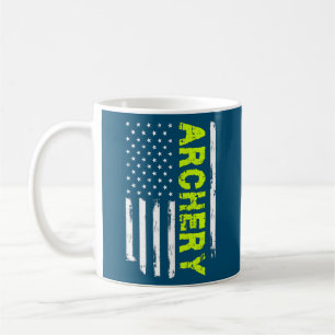 Amerikanische Flagge Bogenschießen Bogen Armbrust Kaffeetasse