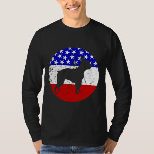 Amerikanische Flagge Boston Terrier Dog T-Shirt