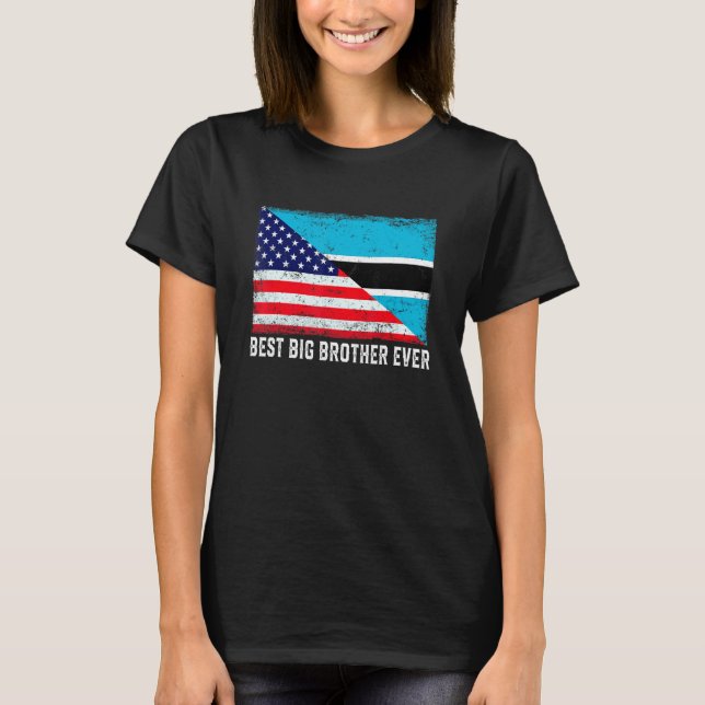 Amerikanische Flagge Botswana Flagge Bester großer T-Shirt (Vorderseite)