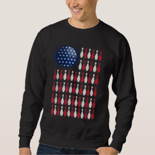 Amerikanische Flagge Bowling Bowler Geschenke für  Sweatshirt