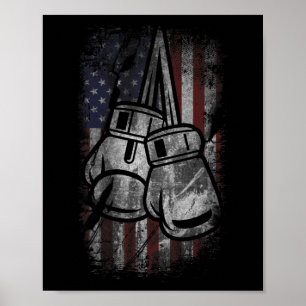 Amerikanische Flagge Box-Shirts Für Männer Frauen  Poster