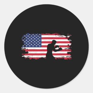 Amerikanische Flagge Boxen Bekleidung - Boxer Boxe Runder Aufkleber