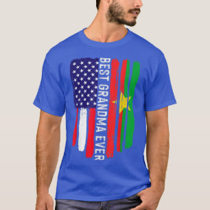 Amerikanische Flagge Burkina Faso Beste Oma je T-Shirt