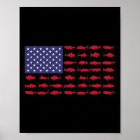 Amerikanische Flagge Byss Angeln Kind Junge Jugend