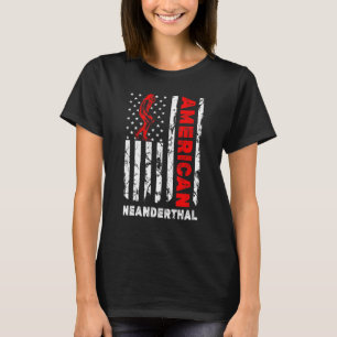 Amerikanische Flagge Caveman T-Shirt