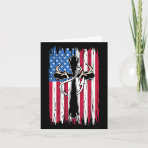 Amerikanische Flagge Christlich Jagd Fischen Lover Karte