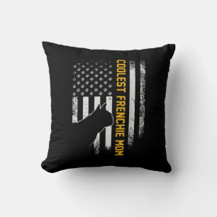 Amerikanische Flagge Coolster französischer Bulldo Kissen