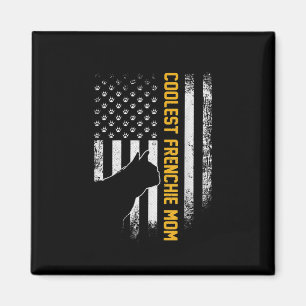 Amerikanische Flagge Coolster französischer Bulldo Magnet