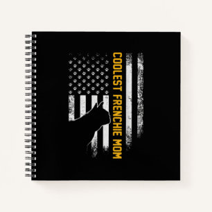 Amerikanische Flagge Coolster französischer Bulldo Notizbuch
