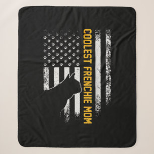 Amerikanische Flagge Coolster französischer Bulldo Sherpadecke