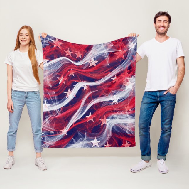 Amerikanische Flagge Custom Fleece Blanket (Beispiel)
