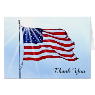 Amerikanische Flagge danken Ihnen