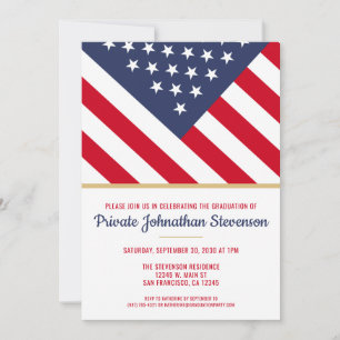 Amerikanische Flagge der Patriotischen Armee des m Einladung