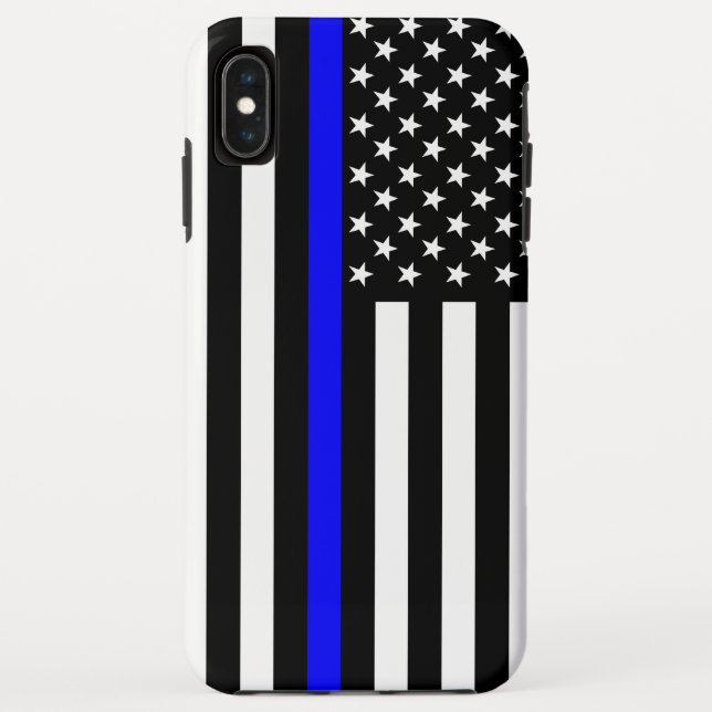 Amerikanische Flagge der Thin Blue Line Case-Mate iPhone Hülle (Rückseite)