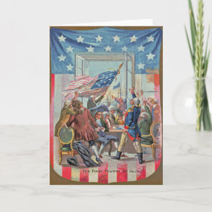Amerikanische Flagge des ersten Amerikanischen Una Karte