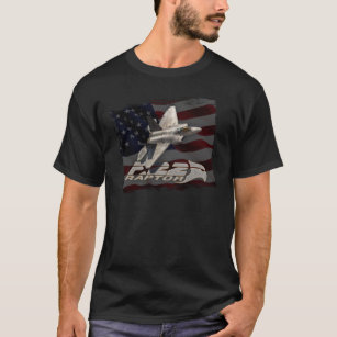 Amerikanische Flagge des Raubvogel-F-22 T-Shirt
