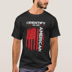 Amerikanische Flagge, die ich als Amerikanerin bez T-Shirt