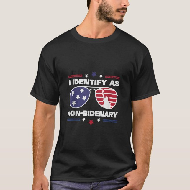Amerikanische Flagge, die ich als nicht-bidenarisc T-Shirt (Vorderseite)