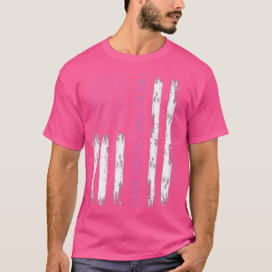Amerikanische Flagge, die ich für meine Mama Brust T-Shirt