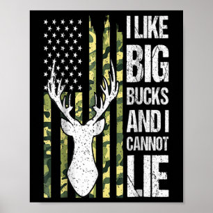 Amerikanische Flagge, die ich mag große Knüppel un Poster