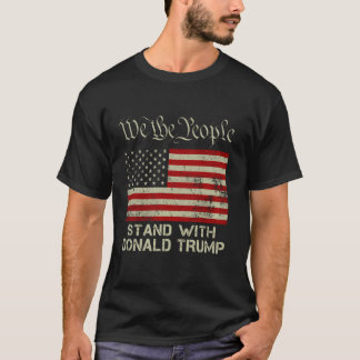 Amerikanische Flagge, die wir Menschen mit Donald T-Shirt