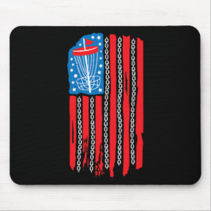 Amerikanische Flagge Disc Golf Korb Kette 4. Juli  Mousepad