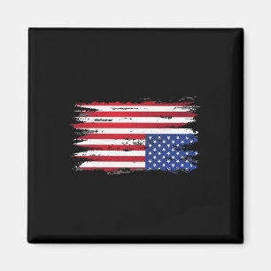 Amerikanische Flagge Distressed Auf Dem Kopf Patri Magnet