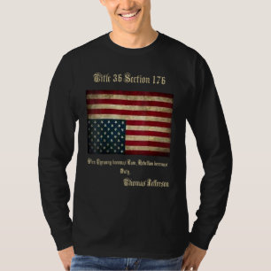 Amerikanische Flagge Distressed auf dem Kopf Thoma T-Shirt