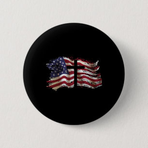 Amerikanische Flagge Distressed auf dem Kopf Verei Button