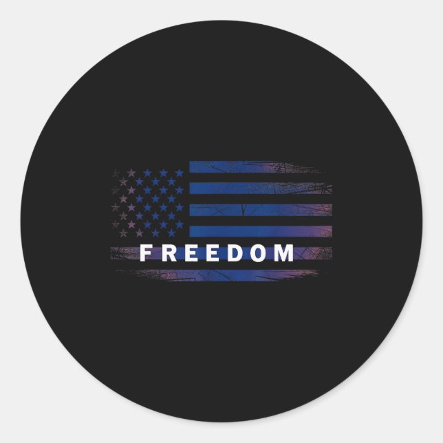 Amerikanische Flagge Dom  Runder Aufkleber (Vorderseite)