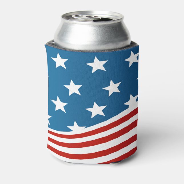 Amerikanische Flagge Dosenkühler (Kanne Rückseite)