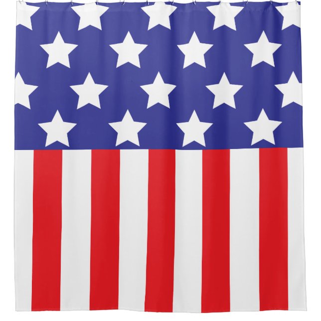 Amerikanische Flagge Duschvorhang (Vorderseite)
