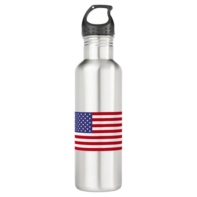 Amerikanische Flagge Edelstahlflasche (Vorderseite)