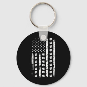 Amerikanische Flagge Ei Essen USA Patriotismus Pat Schlüsselanhänger