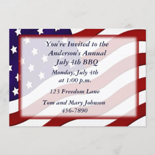 Amerikanische Flagge Einladung