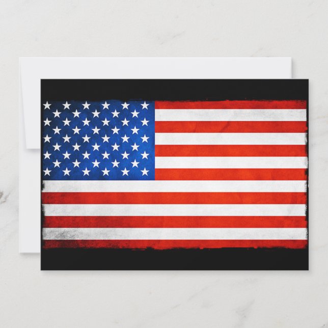 Amerikanische Flagge Einladung (Vorderseite)