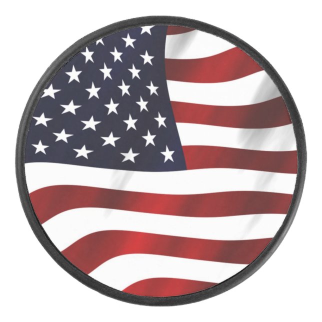 Amerikanische Flagge Eishockey Puck (Vorderseite)