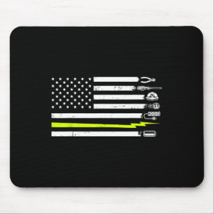 Amerikanische Flagge Elektriker Werkzeuge für Elek Mousepad
