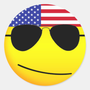 Amerikanische Flagge Emoji Aufkleber